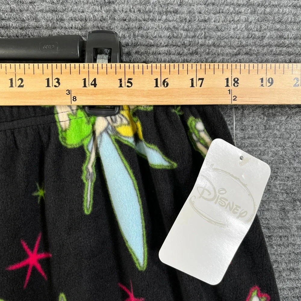 Disney Tinker Bell Pajama Pants Womens 3X Black Fleece Peter Pan Sleepwear